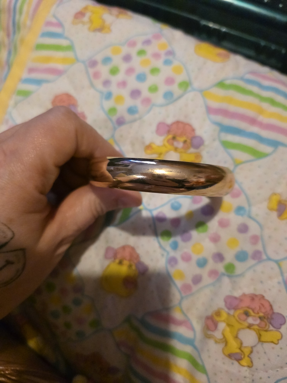Polished Gold Metal Bangle Bracelet - Women Accessories